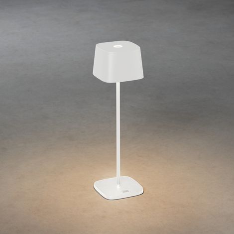 Konstsmide Lámpara moderna blanca portátil 36 cm LED
