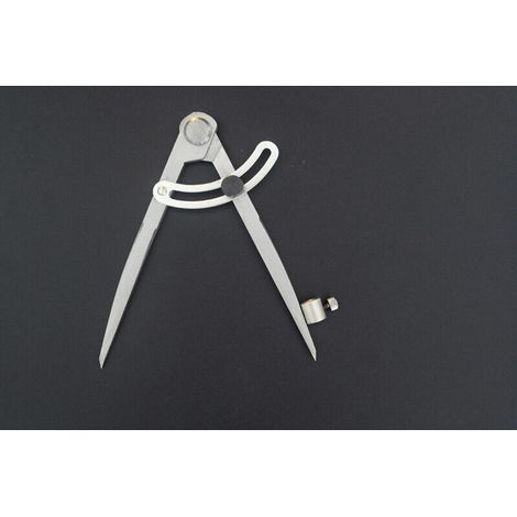 CSPARKV Rayon 250mm Compas en Acier au Carbone Professionnel Compass Pencil Grande Diviseur d'ailes en Cuir Outil Rotatif Séparateur d'ailes, Jauge de Marquage Industriel (1/4)