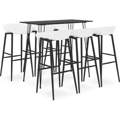 7-tlg. Bar-Set Schwarz und Weiß