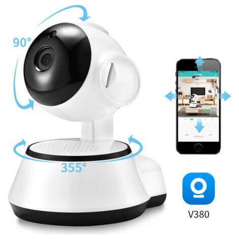 Camera de Surveillance panoramique V380 Pro IP WiFi, dispositif de securite domestique sans fil, enregistrement Audio, babyphone video d'interieur, (1/5)