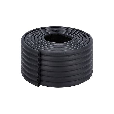 Universelle Schaumstoffrolle, 200 cm x 80 mm x 8 mm, verdickter, stoßdämpfender Sicherheitsschaumstoff für Baby-/Kindersets. Vielseitiger Aufprallschutz, weich und flexibel, schwarz.