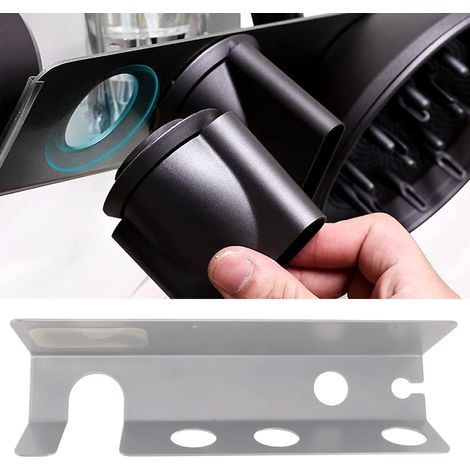 Support mural compatible avec le sèche-cheveux Dyson - support de rangement peu encombrant pour sèche-cheveux, support pour accessoires de coiffure dans la salle de bain (1/5)