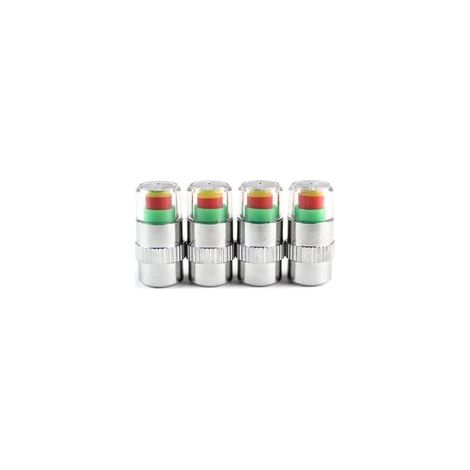 Moniteur de pression des pneus de voiture, jauge d'alerte, capteur, indicateur, bouchons de valve, 4 pièces