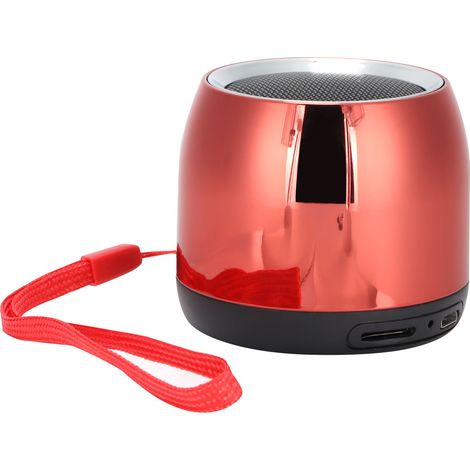 Enceinte Bluetooth sans fil, revêtement métallique, type théière, caisson de basses portable, petite enceinte (1/5)
