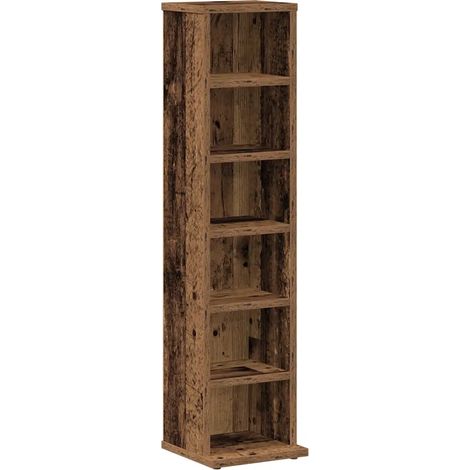 Armadio multifunzionale porta CD 21 x 20 x 88 cm in legno multistrato legno vecchio 020050682