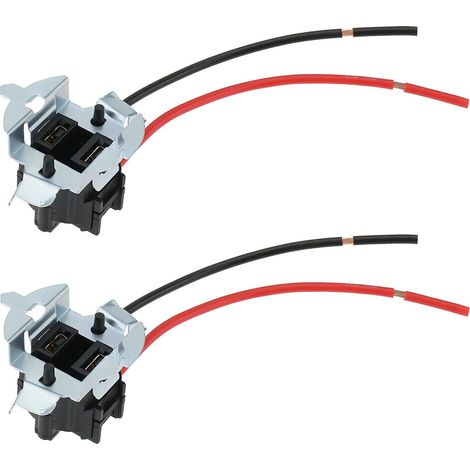 2 Pack H7 Halogen Bulb Base Holder for Car Socket Adapter Wiring Harness Suitable for H7 HID Halogen LED Bulbs (Line Length 18 Cm)
