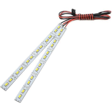 Bande LED métallique 6V blanche à 24 LED pour châssis, compatible avec voitures RC crawler 1/10 et 1/8. (1/5)