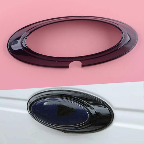 Logo arrière extérieur de voiture avec anneau décoratif noir brillant, compatible avec Ford F-150 2009 2010 2011 2012 2013 2014 (1/5)