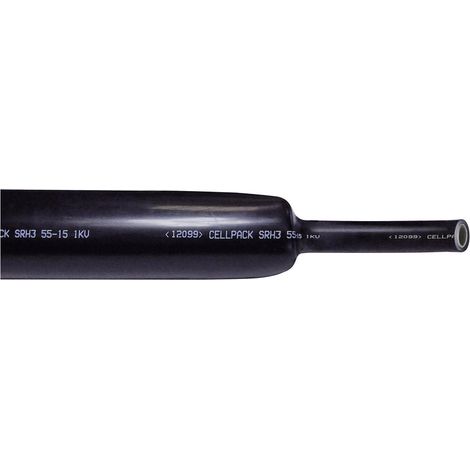 CellPack Schrumpfschlauch mit Kleber Schwarz 12 mm 3 mm Schrumpfrate:3:1 1 St.
