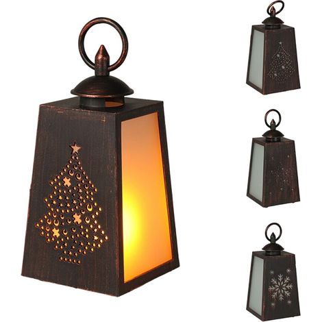 Lanterna a led ad effetto fiamma, a batteria, 3 modelli, 10x19cm. basics (1/2)