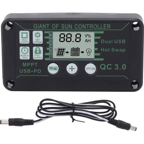 Régulateur de Charge Solaire MPPT 10A pour Camping-Cars et Bateaux - Contrôleur Intelligent ABS
