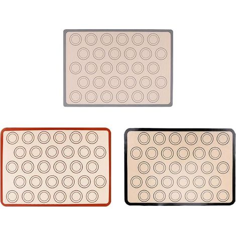Silicone Baking Mat 42 x 29.5 cm Silicone Baking Mat Macaroon Baking Tray Silicone Baking Mat Oven Red Dark Grey Black Bakery