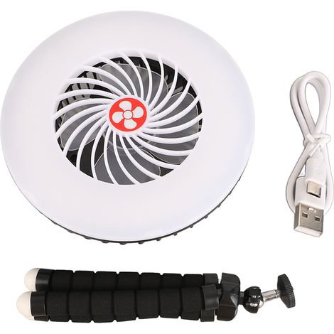 Solar-Ventilatorlampe mit 1200-mAh-Akku, tragbare Solar-Zeltleuchte zum Laden für Camping und Notfälle