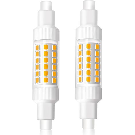 R7s LED Bulb 78mm 8W Warm White 3000K, R7s LED Lamp Equivalent to 70W Halogen J78 Bulb, 830LM, AC220-240V, 360° Beam Angle, Non-Dimmable, Pack of 2 (1/5)