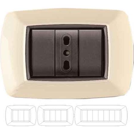 PLACCA COPRINTERRUTTORE AVORIO 'MYLIFE' 4 Moduli