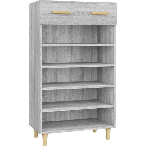 Maison Exclusive - Zapatero madera contrachapada gris Sonoma 60x3 (1/5)