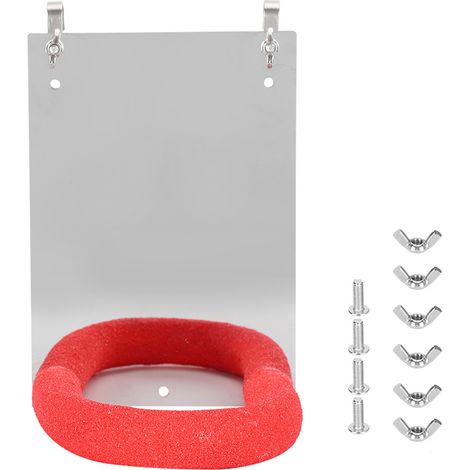 Miroir résistant pour perroquets et petits oiseaux, avec un support en acier inoxydable mat.-AquaForge (1/5)