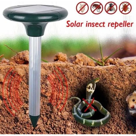 Solarbetriebenes Ultraschall-Schlangenabwehrgerät – wasserdicht, wehrt Maulwürfe, Ratten, Mäuse und Mücken ab (1/5)