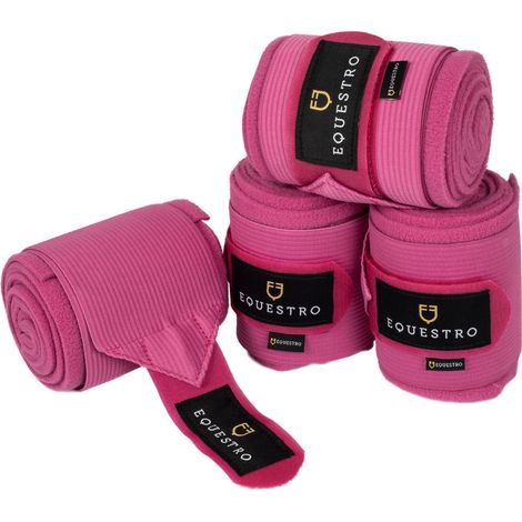 EQUESTRO Fasce da lavoro FUCSIA in pile traspirante con elastico (1/3)