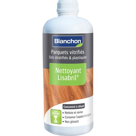 Blanchon – Nettoyant sol Lisabril 1 Litre – Pour parquets vitrifiés, mélaminés et carrelage – Sans silicone, non glissant, odeur agréable