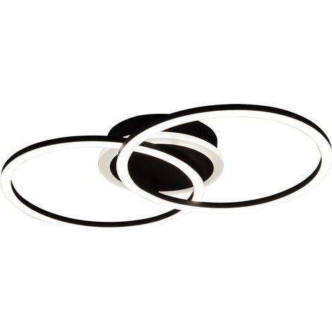 Plafoniera da Interno a LED in Metallo Nero Opaco (1/2)