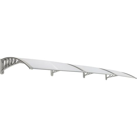 Soges – Marquise 300 x 100 cm – Auvent de protection pluie et soleil – Support en aluminium – Matériaux ABS et polycarbonate – Installation facile