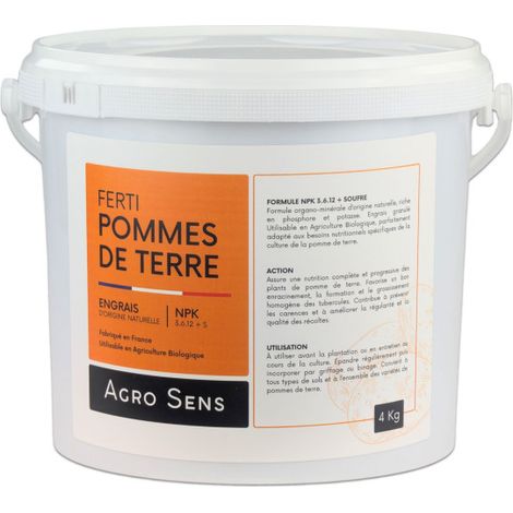 Ferti Pommes de terre - Engrais pour pommes de terre et légumes racines - Seau 4 kg (1/5)