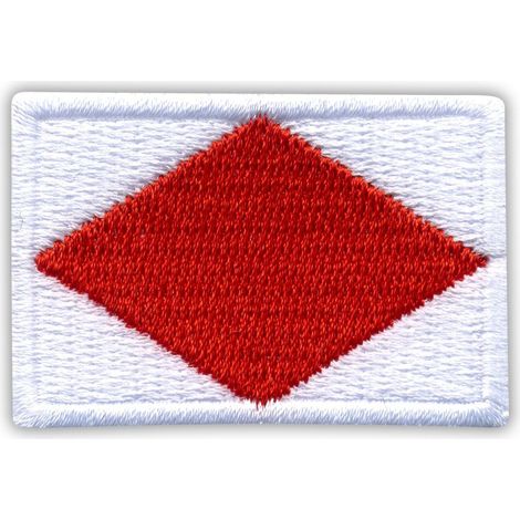 Patchion Flag Foxtrot – Magnetische Rückseite – Gestickter Aufnäher/Abzeichen/Emblem