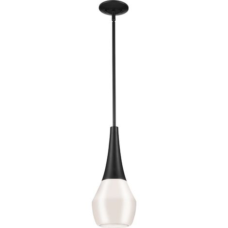 Elstead Kichler Deela Plafonnier suspendu fin contemporain noir 1x E27