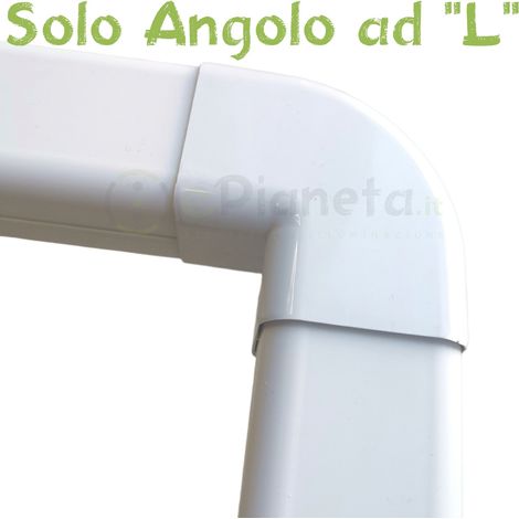 Sistema Canalina per condizionatori 75x60 mm con Accessori a scelta passacavi bianco coprifili a parete Angolo ad L per canalina condizionatori