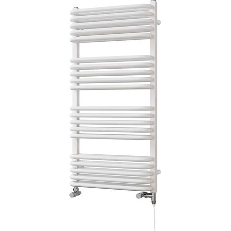 Crossmoor - White Dual Fuel Towel Rail H1000mm x W500mm Standard (1/3)