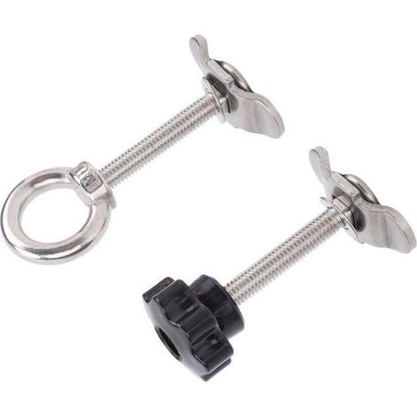 Goujon fileté à double écrou pour rail en L Kit de montage d'écrou de goujon fileté à double cosse en L moteur bateau (1/4)