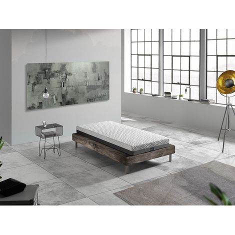 Matelas Juvenil 120X200 PLATON SPRING, Epaisseur 20 CM, Dehoussable, Moussee a memoire, ressorts et ergonomique. Montessori