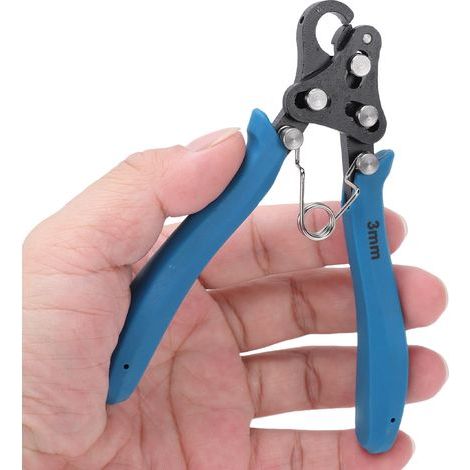 Boucleur en une étape, créez et coupez des boucles cohérentes pour les bijoux, à utiliser avec du fil artisanal bleu de 18 à 26 g, 3 mm (1/5)