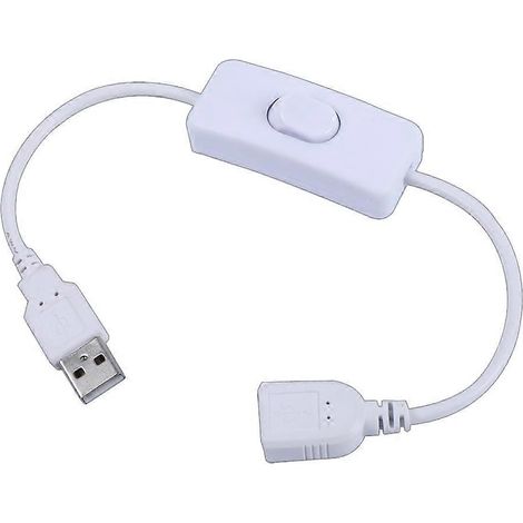 Câble USB de 30cm avec interrupteur marche/arrêt pour lampe USB - Adaptateur de rallonge (1/4)