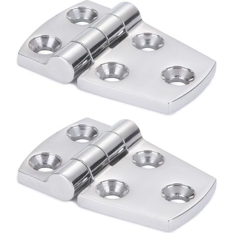 (2 pz SUS316 38mm x 57mm) Staffa per cerniera per porta in acciaio per impieghi gravosi, cerniera per barca in acciaio, cerniera per ponte di armadi in acciaio