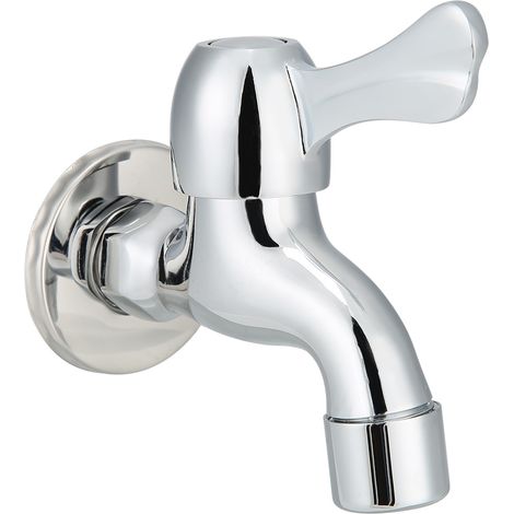 Robinet d'eau froide simple en cuivre G1/2 po à ouverture rapide pour petit modèle, idéal pour lave-linge, serpillière, bassin de piscine ou robinet de lavabo. (1/5)