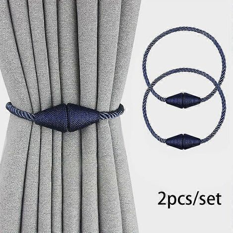 Lot de 2 attaches magnétiques géométriques pour rideaux, sans trous, pour rideaux de fenêtre, accessoires de décoration intérieure (1/5)