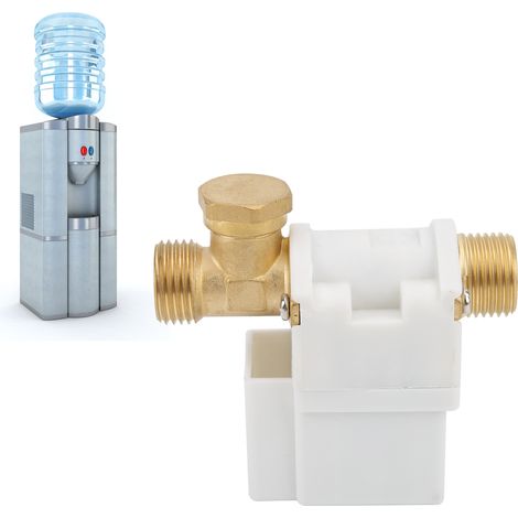 Électrovanne entièrement métallique DC12V normalement fermée, vanne d'entrée, filtre en cuivre, électrovanne pour chauffe-eau (1/5)