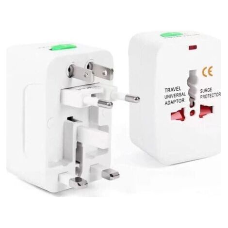 Universal-Reiseadapter, multifunktionaler Universal-Steckdosenadapter, 200 internationale Länder (Frankreich, USA, Großbritannien und Australien), All-in-One-Reiseadapter FLITI