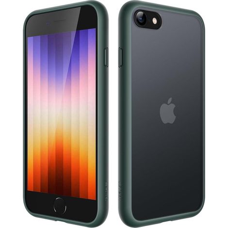Handyhülle iPhone SE3 SE2 8 7 Stoßfest AntiFingerabdruck Dunkelgrün (1/5)