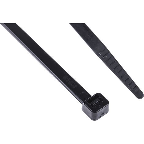 Serre-câble RS PRO Noir en Nylon 66, 250mm x 4,8 mm ( Prix pour Sachet de 100 )