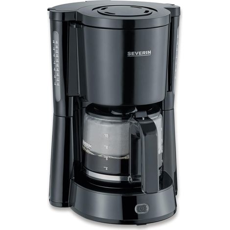 Cafetière Filtre, 1 000W, 1,4L, Jusqu'à 10 tasses, Porte-filtre amovible avec système anti-goutte, Noir, KA 4815, 3.38 (1/5)