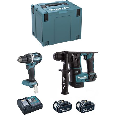 MAKITA Kit DLX2271TJ (DDF484 + DHR171 + 2 x 5,0 Ah + DC18RC + MAKPAC 4)