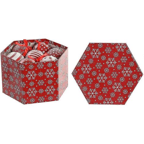 Boules de Noël pour sapin Home ESPRIT Blanc Rouge PVC (14 pièces) (1/3)