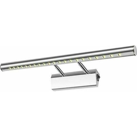 Lampe LED pour Salle de Bain avec Miroir - 5W, Étanche IP44, Réglable à 180°, Interrupteur en Acier Inoxydable, Pour Éclairage de Maquillage, WC, Toilette (1/4)