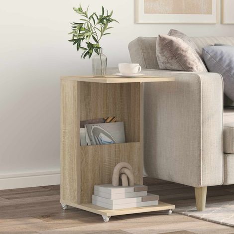 Mesa lateral Roble  40 x 35 x 60 cm Madera de ingeniería