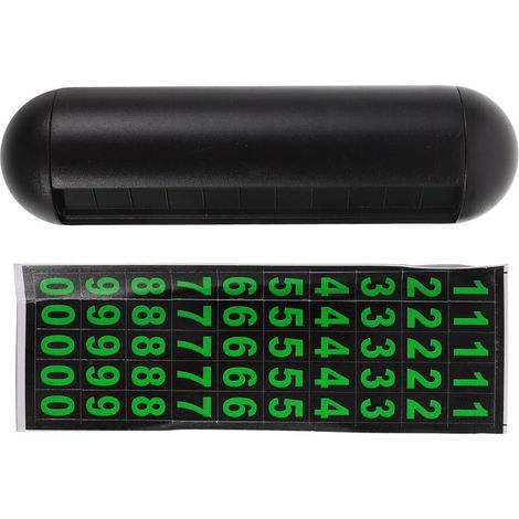Plaque Numéro Voiture Noire ABS Lumineuse Pratique Et Durable (1/2)