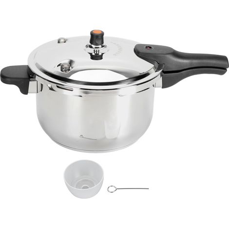Eosnow Elektrischer Schnellkochtopf, 304 Edelstahl, 80 kPa, explosionsgeschützt, mit Begrenzungsventil für schnelles Kochen auf dem Herd, 4 l, 20 cm (1/5)
