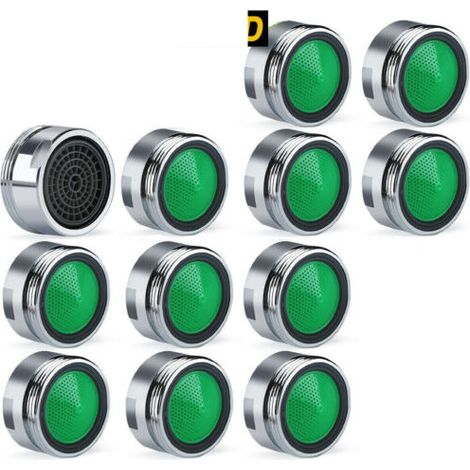 Aerator - M24 - 24 mm Diamètre Extérieur - 12 mm Hauteur - Pour Robinets Cuisine et Salle de Bain - Lot de 24 Pièces (1/5)